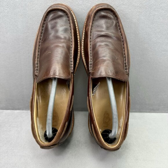 UGG Via Ponte Mens Size 9.5 Loafers Brown Suede Slip-On Comfort Lined‎ Slippers